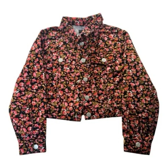 Floral Kids Jean Jacket - Picture 1 of 7